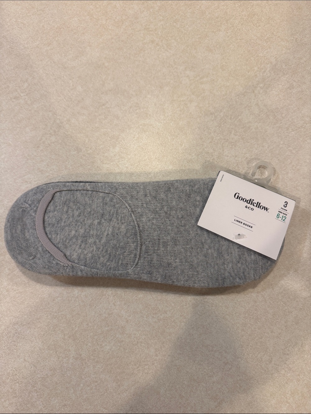 Goodfellow & Co Low-Cut No-Show Liner Socks - Light Gray